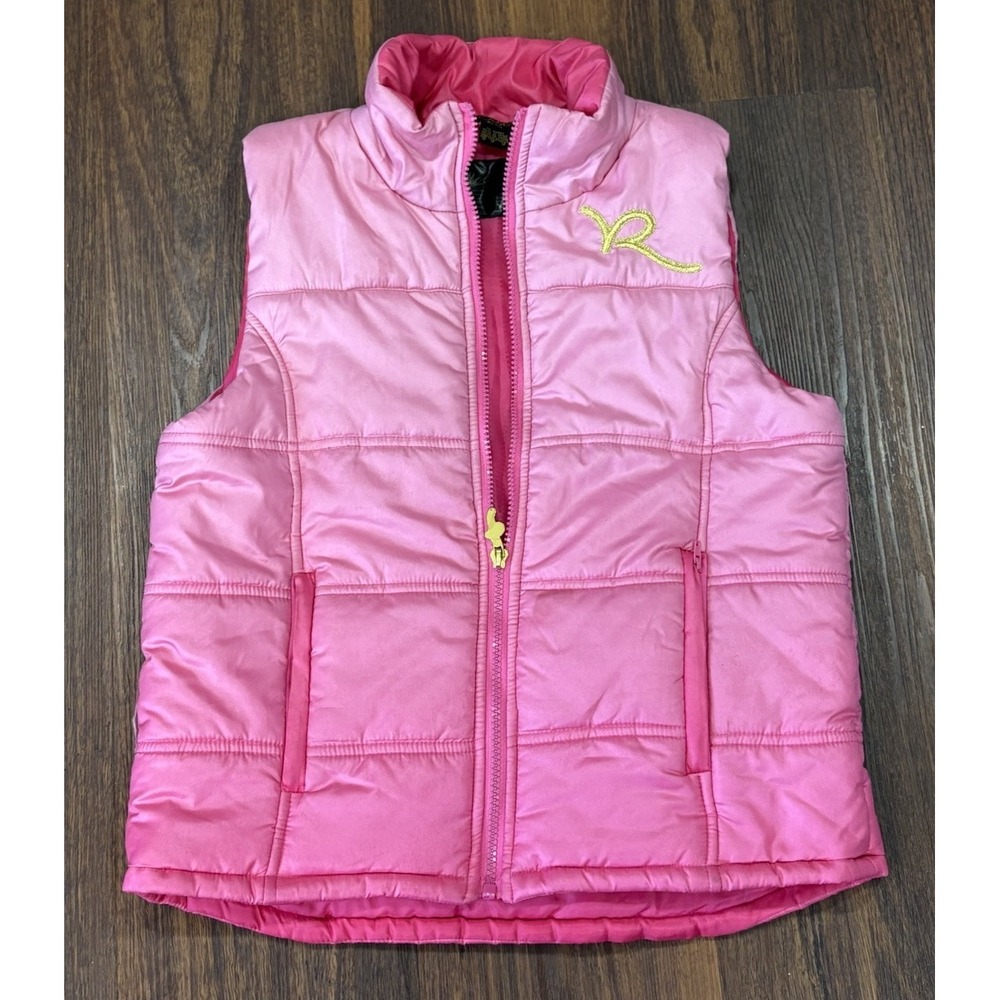 ROCAWEAR Pink Girls Puffer‎ Vest Jacket XL 16